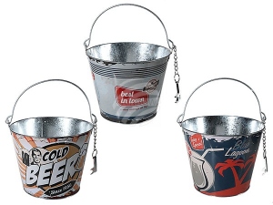 Metal Beer bucket with bottle opener