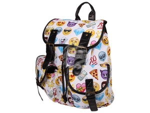 Backpack with side pockets Emoticons white