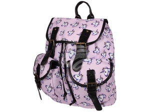 Rucksack mit Seitentaschen Einh�rner rosa