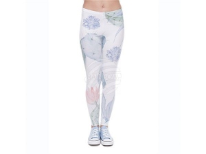 Damen Motiv Leggings Design Kakteen Farbe weiss