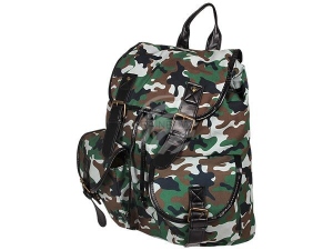 Rucksack mit Seitentaschen Camouflage beige