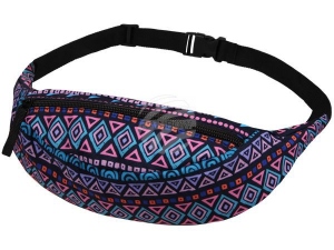 Fanny pack Hipbag Aztec pattern black