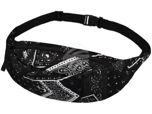 Fanny pack Hipbag Paisley pattern black