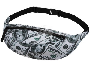 Fanny pack Hipbag 100 dollars white