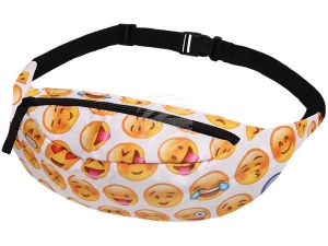 Fanny pack Hipbag Emoticons white