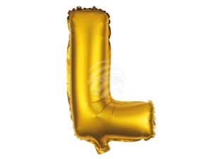 Folienballon Helium Ballon gold Buchstabe L