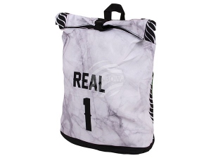 Backpack with roll closure Real 1 black/white/gray