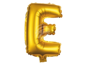 Folienballon Helium Ballon gold Buchstabe E