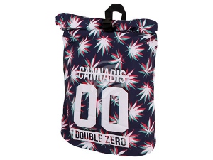 Backpack with roll closure 3D-ptica Cannabis doble Zero