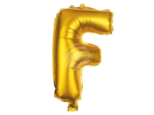 Folienballon Helium Ballon gold Buchstabe F