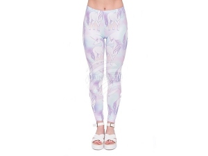 Ladies motive Leggings Unicorn white/lilac Model A