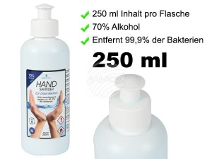 Disinfectant Hand disinfectant Hand sanitizer 250 ml DES-03b