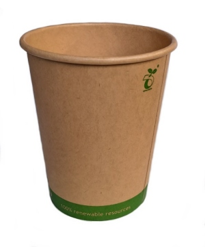 Coffee mugs To Go brown PLA coated 0.2l 1000 pieces