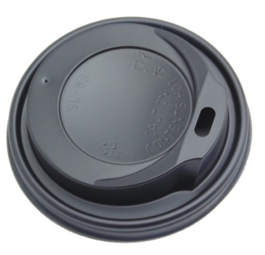 Coffee mugs To Go 0.2l lid black 100 pieces