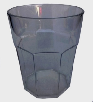 Vasos reutilizables PC irrompibles gris 350ml 6 piezas