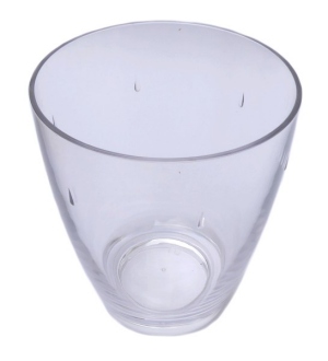 Vasos de PC reutilizables, irrompibles, transparentes, redondos 