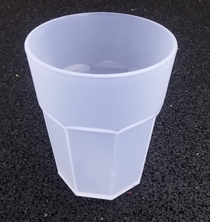 Reusable cups PC break-proof white frosted 350ml 6 pieces