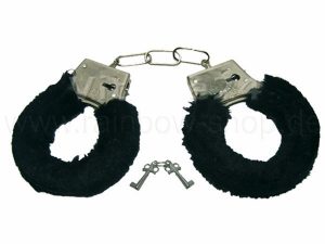 Handcuffs with plush black