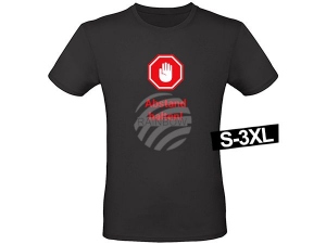 Motif T-shirt black model Shirt-007