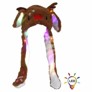 Bobble-Ear Hat Reindeer with LED Light SM-488