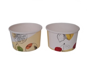 Taza para helado postre vaso de papel frutas 155ml 5oz