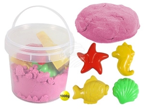 Magischer Sand im Eimer pink 1000g