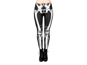 Ladies motive Leggings Design Bone color black