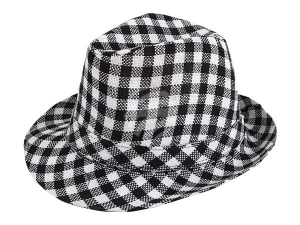 Trilby hat Clubstyle black-white checkered