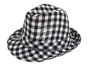 Trilby Clubstyle H�te schwarz-wei� kariert
