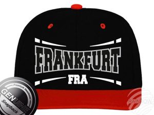 Snapback Cap Basecap Frankfurt schwarz