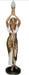 Agypt woman with lamp gold 192 cm