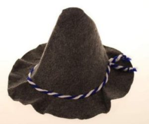 Bawaria kapelusz sznurek niebiesko bialy