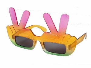 Brille Partybrille Funbrille Victory Peace Zeichen