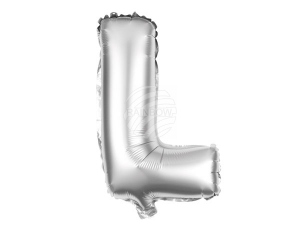 Folienballon Helium Ballon silber Buchstabe L