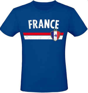 WM 2026 T-Shirt inklusive Druck� Frankreich blau