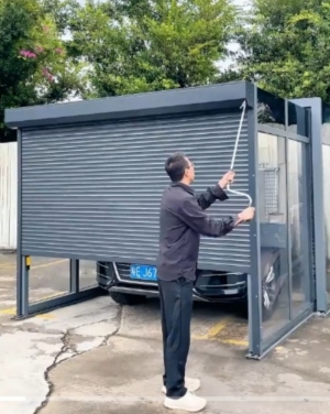 Carport Alu-Glass wall modules mobile 3x4m B electric