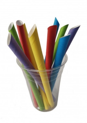 Bubble Tea drinking straws Paper mixed colors 12x200mm 2800 piec