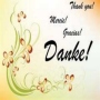 Fahne Danke verschiedene Sprachen
