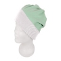 Long Beanie Slouch Turn Design white/mint