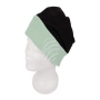 Long Beanie Slouch Wende Design schwarz/mint