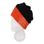 Long Beanie Slouch Wende Design schwarz/orange