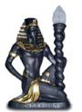 Pharaoh with lamp black gold 55 cm