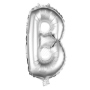Folienballon Helium Ballon silber Buchstabe B