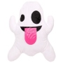 Ghost Emoticon Emoji-Con pillow tongue out white