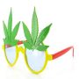 Brille Partybrille Funbrille Marihuana Blatt