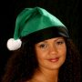 Santa Claus cap green with black border