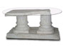 Szklany stolik egipski bialy 39 cm