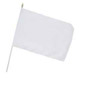 Fahne an Holzstab weisse Flagge
