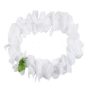 Hawaii chains flower necklace Maxi white with green leaf