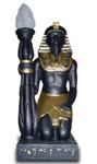Pharao mit Lampe schwarz gold  58 cm